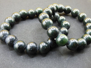 Jade Burma dunkel grün 12mm ~ Edelstein Armband Stretch hochwertige Jade grün natürlich Myanmar GOA Hippie Boho Nature Heilstein Energie