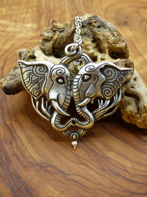 Elefant Anhänger Kette ~ Antik Bronze ~HIPPIE ~GOA ~Boho ~Tibet ~Ethno ~Nature ~Talisman - Art of Nature Berlin