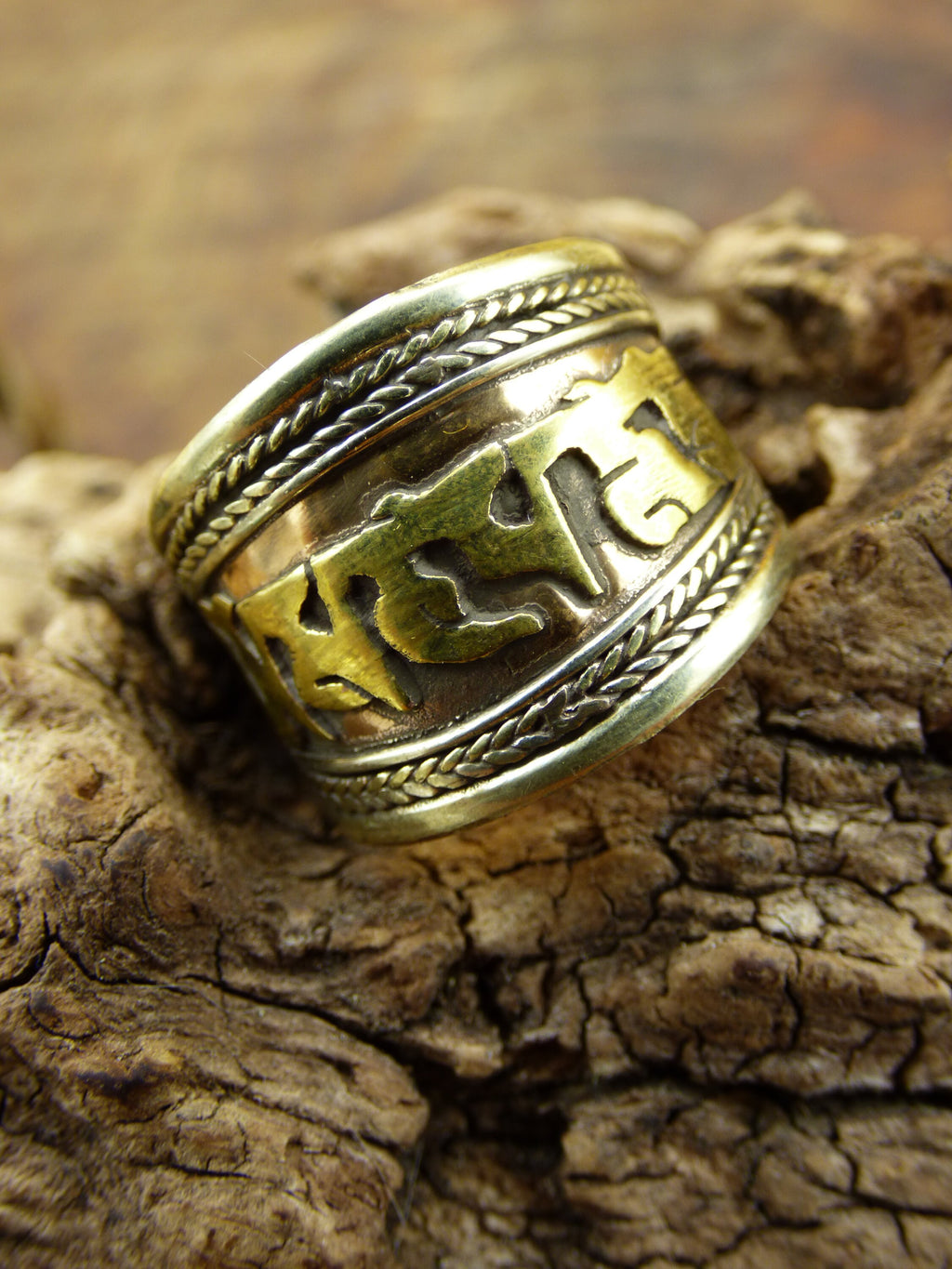 Messing "Tibet" Ring oder Dreadlockperle ~Antik Bronze~ Breads Dreads ~HIPPIE ~GOA ~Boho ~Ethno ~Nature ~Indian ~Vintage ~Rasta