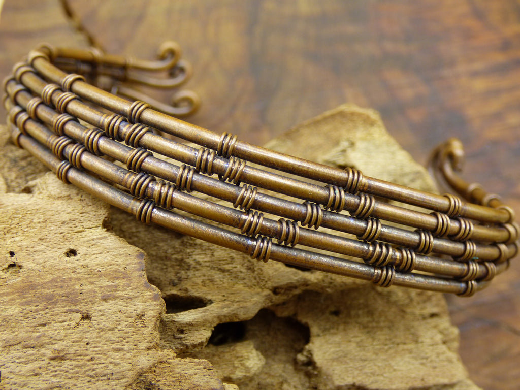 Wire bracelet / bangle brass wire ~ *Handmade unique* ~ GOA ~ Hippie ~Boho ~Ethno ~Indie ~Nature