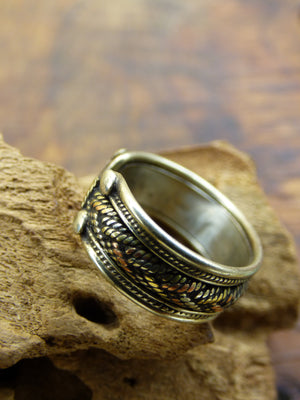 Messing & Kupfer "Tibet" Ring oder Dreadlockperle ~Antik Bronze~ Breads Dreads ~HIPPIE ~GOA ~Boho ~Ethno ~Nature ~Indian ~Vintage ~Rasta