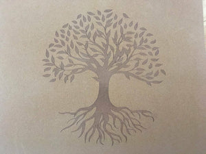 Yoga Matte Kork Natur Holz Baum Logo lang weich dick Untergrund Fitness Spirituell Heilung Natur Goa Hippie