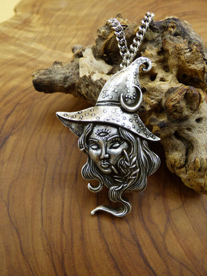 Witchy Women Girl Anhänger Kette ~ Antik Bronze ~HIPPIE ~GOA ~Boho ~Tibet ~Ethno ~Nature ~Talisman