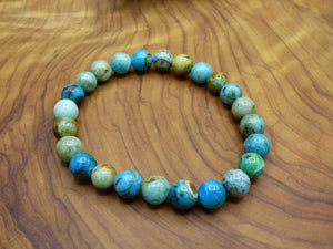 Opal blau Stretch ~ Edelstein Armband ~ GOA ~ Hippie ~Boho ~Ethno ~Indie ~Nature ~Heilstein ~Magie ~Rarität buntes Armband natürlich