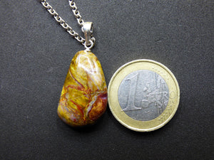 Pietersite gold rot 925 Sterling Silber ~ Edelstein Kette ~HIPPIE ~GOA ~Boho ~Tibet ~Ethno ~Nature ~Schutzsymbol ~Rarität