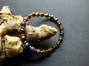 Sugilith Bustamit Richterit Sugilite ~ naürliches Edelstein Armband mit Perlen ~GOA ~ Hippie ~Boho ~Ethno ~Indie ~Nature ~Heilstein