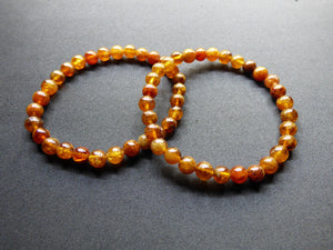 Spessartin Granat Mandarin AAA orange ~ Edelstein Armband Stretch GOA Hippie Boho Ethno Nature Heilstein Energie Chakra Perlen natürlich