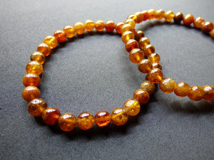 Spessartin Granat Mandarin AAA orange ~ Edelstein Armband Stretch GOA Hippie Boho Ethno Nature Heilstein Energie Chakra Perlen natürlich