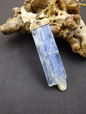 Kyanite / Cyanite / Disthene Sapparite Raw ~ Gemstone Necklace ~HIPPIE ~GOA ~Boho ~Ethno ~Nature ~Healing Stone