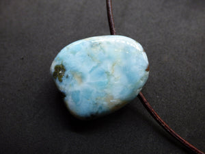 Larimar "Atlantis Stone" ~ Edelstein Kette blau Kristall Ethno Nature Heilstein Natur Sammler Mineral Geschenk Meer Himmel Goa Hippie Boho