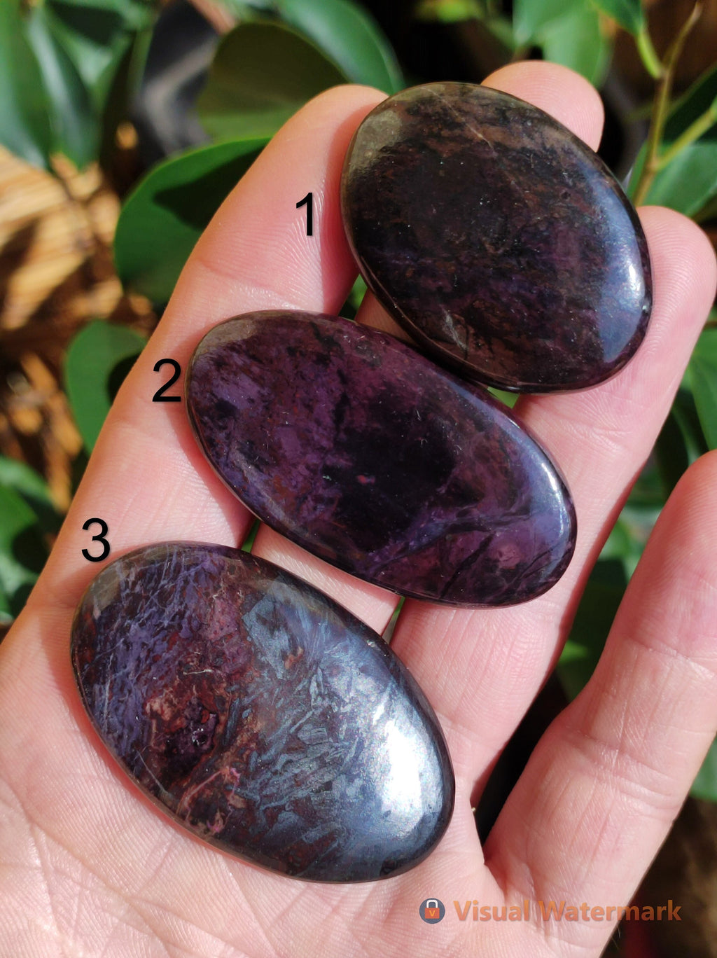 Sugilith Sugilite Cabochons natürlich - Seltener Wertvoller Heilstein lila violett Rarität Mineral Sammler Kristall besonders Investition