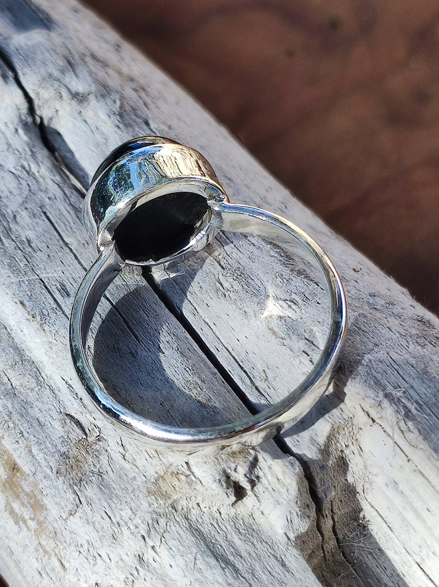 Sterndiopsid - 925 Silber Ring Gr. 55 / 17,5 Edelstein gefasst Natur Heilstein Rarität Selten Hochwertig Edel Geschenk Frau Geburtstag