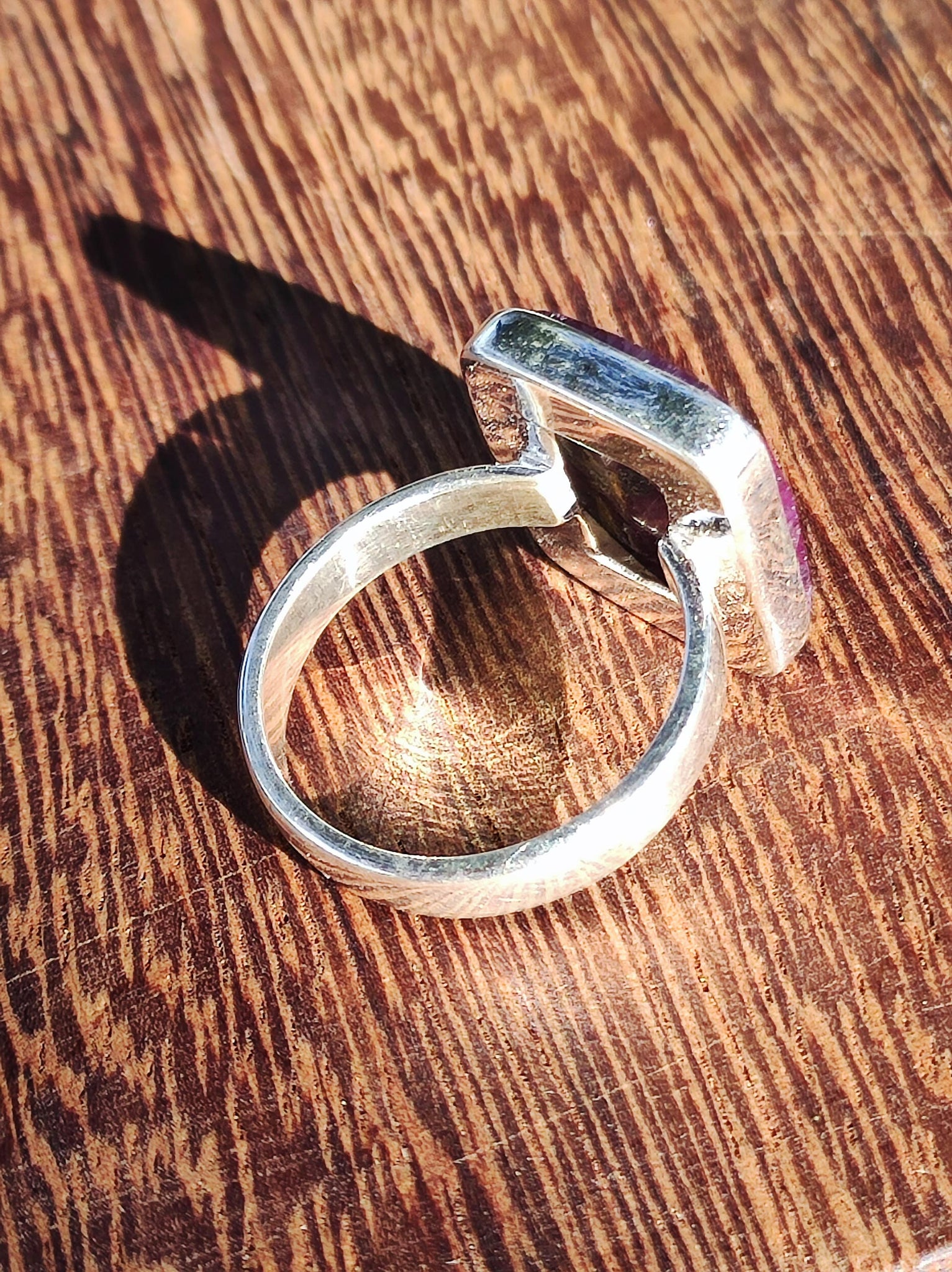 Rubin - 925 Silber Ring Gr. 54 / 17 ~ Edelstein gefasst facettierter Schliff Natur Heilstein Rarität Selten Hochwertig Edel Geschenk Frau